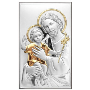 Icoana Sfantul Iosif Argint 9x15 cm