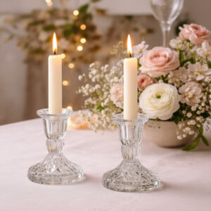 Set 2 Sfesnice Cristal Bohemia Diamond 9 cm