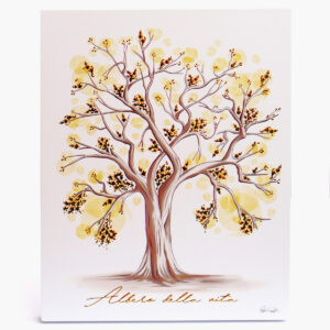 Tablou Pomul Vietii cu Foita de Aur 20x25 cm