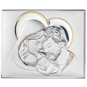 Icoana Sfanta Familie Argint 32x26 cm Aurie