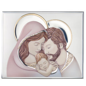 Icoana Sfanta Familie Argint 19x15.5 cm Color