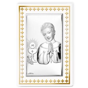 Icoana Prima Impartasanie cu Foita de Aur 9x13.5 cm