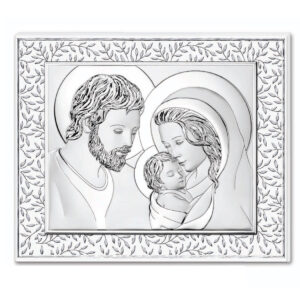 Icoana Sfanta Familie cu Foita de Argint 38x33 cm